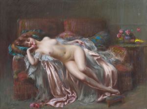 Nu allongé à la rose