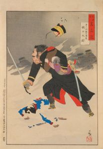Captain Higuchi, Company Commander in the Sixth Division, from the Series ‘Mirror of Famous Army and Navy Men’