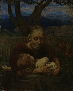 Mother and Child in a garden