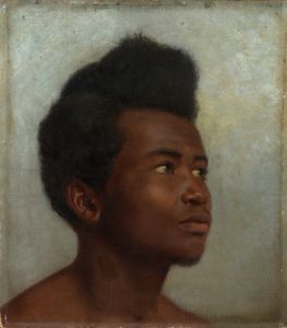 Head study of a young black man