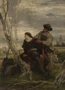 Hamlet und Horatio am Grabe Ophelias