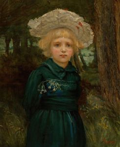 Portrait of a girl in a green dress