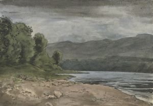 Landschaft mit Gewitterwolken