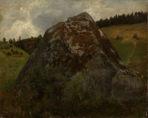 Felsblock in einem Wiesental
