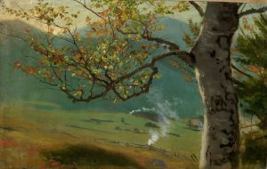 Herbstlicher Baum vor Wiesental