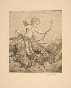 Amor mit drei Delphinen