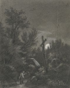 Cross in the moonlight
