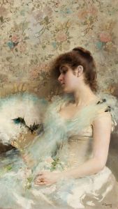 Girl with hummingbirds