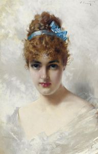 Portrait Of A Young Woman In White