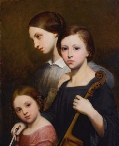 Portrait of René, Cécile and Louise Franchomme