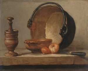 Nature morte au chaudron de cuivre