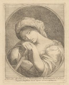 Bust of a Young Woman with Flowers in Her Hair