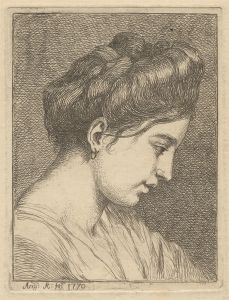 Woman Adjusting a Ribbon in Her Hair