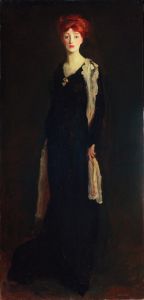 Lady in Black with Spanish Scarf