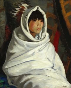 Indian Girl in White Blanket