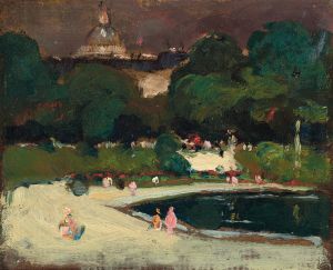 Luxembourg Gardens, Stormy Sky