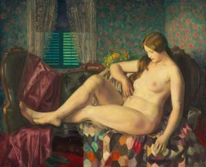 Nude with Hexagonal Quilt