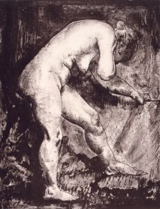 Standing Nude Bending Forward