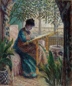 Madame Monet Embroidering