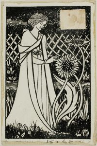 Woman with Sunflowers