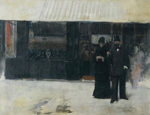 Couple devant une bijouterie