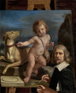 Self-Portrait before a Painting of Amor Fedele