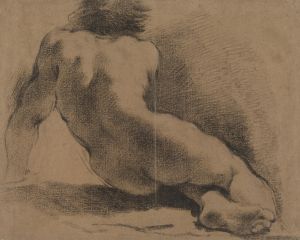 Seated Nude Boy Seen from the Back