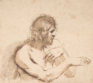 Half-Figure of a Nude Man Facing Right
