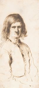 Portrait of Morose Man in Half-Length