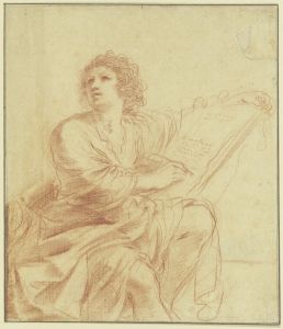 Johannes der Evangelist, sitzend und schreibend