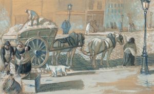 Scène Parisienne en hiver