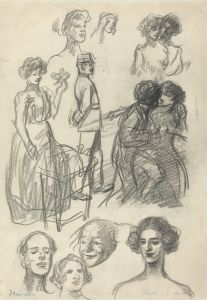 Sketches for ‘Lovers on a Bench’