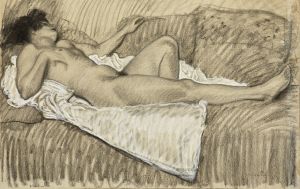 Nu au drap blanc