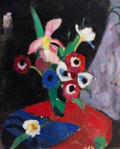 Blumenstilleben auf Schwarzem Grund II