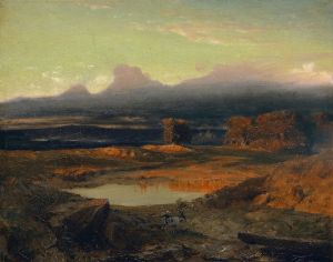 Landscape At Sunset, 1849