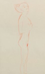 Naked Girl Standing, with Right Hand to Breast