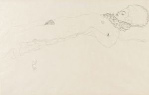 Naked Girl with Ruff, lying