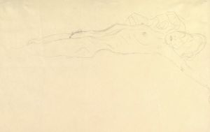 Reclining Nude with Outstretched Left Arm