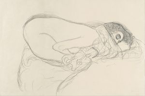 Semi-Nude leaning forward