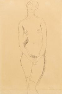 Standing female nude