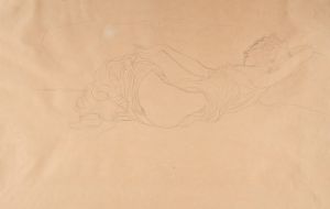Woman Lying on her Back, Partly Dressed