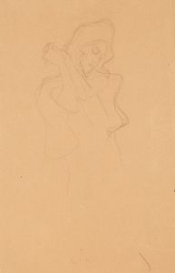 Bekleidete Figur nach rechts