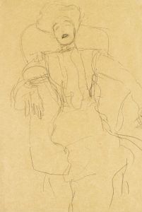 Sitzende Dame von vorne
