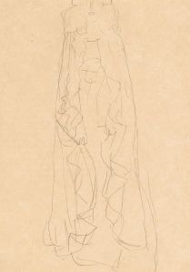 Standing lady with cape from the front