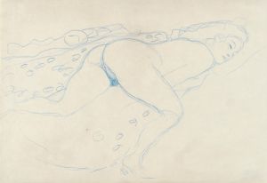 Auf dem Bauch liegender Akt nach rechts
