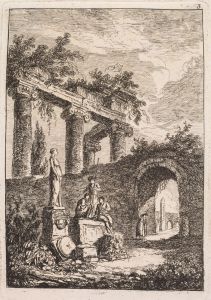 The Statue in Front of Ruins