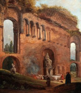 Roman ruins with laundresses