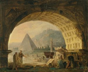 View Of Antiquities Under An Arch