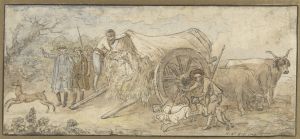 Covered wagon in the Campagna