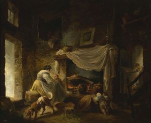 Peasant kitchen in ruins